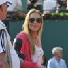 Jelena Ristic lors du match de son homme Novak Djokovic en huitième de finale du tournoi de Monte Carlo le 18 avril 2013