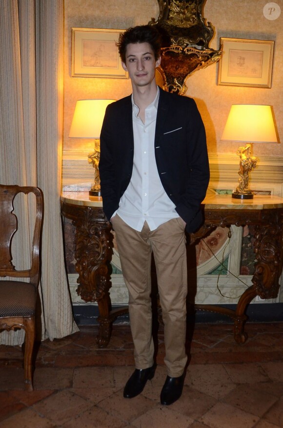Pierre Niney lors d'une soirée à l'ambassade de France à Rome le 18 avril 2013 dans le cadre de la manifestation "Rendez-vous avec le nouveau cinéma français"