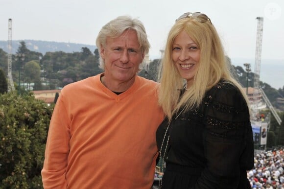 Björn Borg et son épouse Patricia lors des quarts de finale du Masters de Monte-Carlo, le 19 avril 2013.