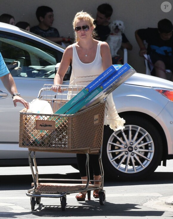 Britney Spears fait du shopping au magasin Petsmart de Calabasas, le 20 avril 2013.