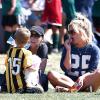 Britney Spears est allée soutenir ses fils, Sean et Jayden, lors d'un match de football à Woodland Hills, le 21 avril 2013.