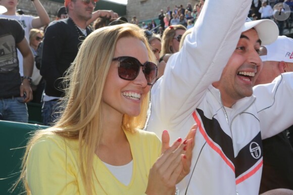 Jelena Ristic, compagne de Novak Djokovic, lors de la finale de tennis du Monte Carlo Rolex Masters 1000 à Monaco le 21 Avril 2013