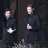 Justin Timberlake s'accorde un moment en célibataire lors du mariage de ses amis Nick Chastain et Kiana Bessa à Millington, le 14 avril 2013.
Photo exclusive