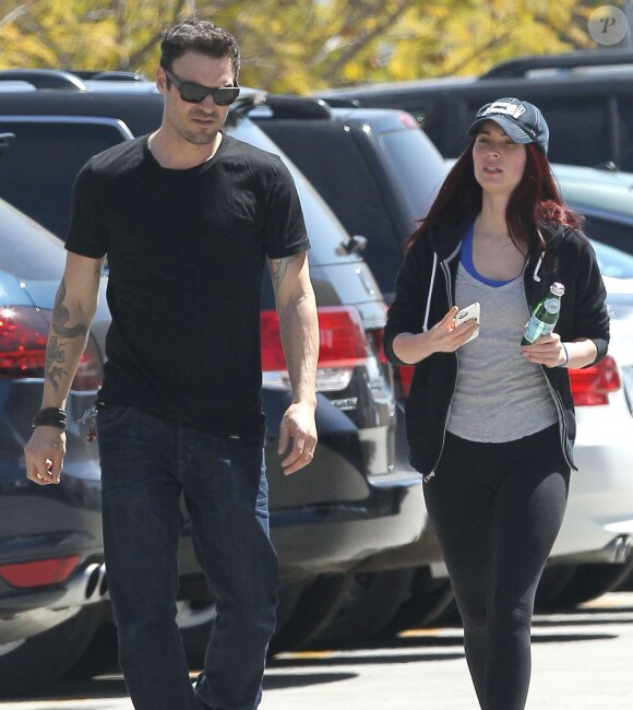 Megan Fox et Brian Austin Green dans les rues de Los Angeles, le 21 avril 2013 s'accordent une pause déjeuner bien méritée
Photo Exclusive