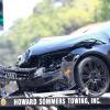 La voiture de l'ex-playmate Kendra Wilkinson après son accident à Los Angeles, le 22 avril 2013.