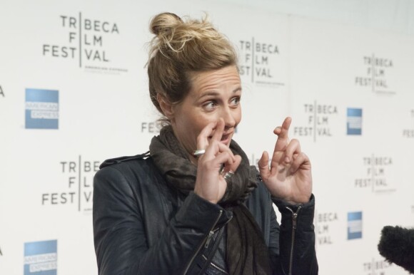 Cécile de France pose à la première de Möbius au Tribeca Film Festival de New York, le 23 avril 2013.