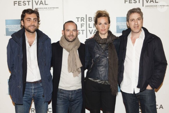 Mathias Rubin, Eric Juherian, Cécile de France et Eric Rochant à la première de Möbius au Tribeca Film Festival de New York, le 23 avril 2013.