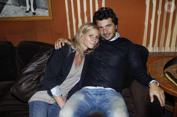 Sarah Lelouch et son fiancé David Marouani lors de la soirée de remise de décoration à Arlette Gordon au club 13 à Paris le 23 septembre 2012
