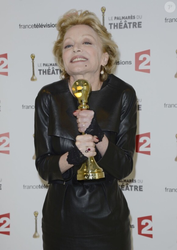 Caroline Sihol à la première édition de la cérémonie du Palmarès du théâtre 2013 à la Plaine Saint-Denis, le 28 avril 2013.