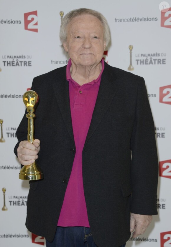 Roger Dumas à la première édition de la cérémonie du Palmarès du théâtre 2013 à la Plaine Saint-Denis, le 28 avril 2013.