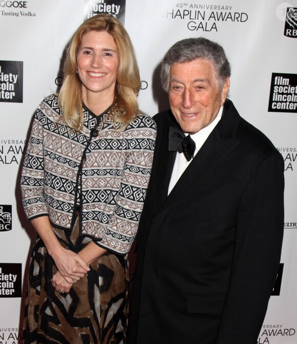 Tony Bennett et son épouse, Susan Crow, à New York, le 22 avril 2013.