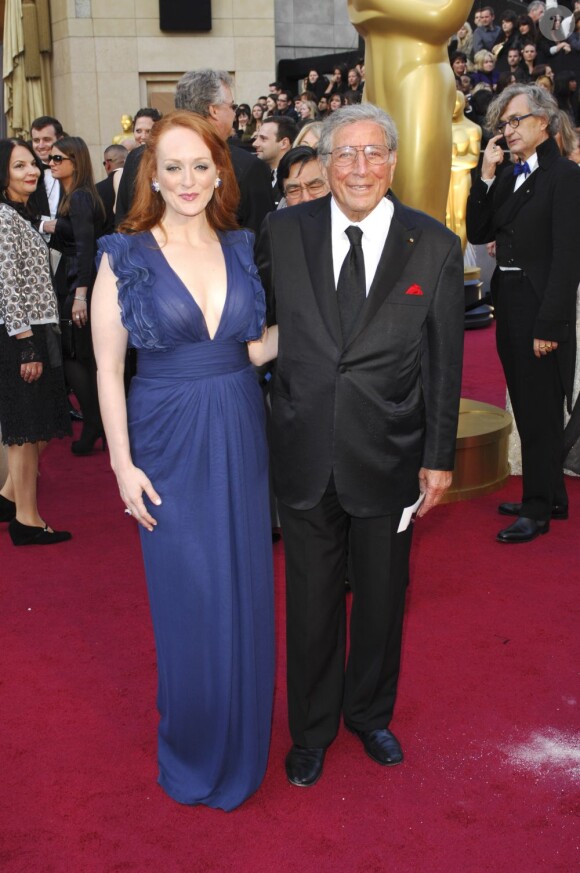 Tony Bennett et sa fille Antonia aux Oscars, à Los Angeles, le 26 février 2012.