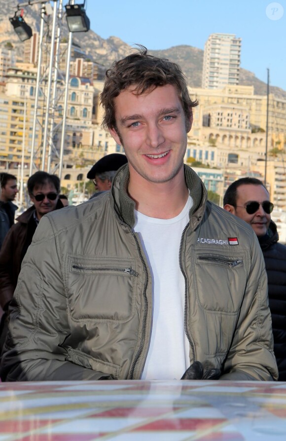 Le jeune Pierre Casiraghi a participé au 16e Rallye de Monte-Carlo à Monaco, le 31 Janvier 2013.
