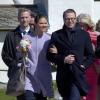 La princesse Victoria de Suède et le prince Daniel en visite au château Läckö le 2 mai 2013, au premier jour de leur visite dans le comté de Västra Götaland.
