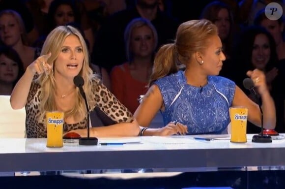 Heidi Klum et Mel B, deux atouts charme du jury d'American's Got Talent saison 8, sur NBC à partir du 2 juin.