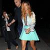 Rihanna, ultra chic en chemisier et jupe Balmain, sortait dîner au restaurant Da Silvano avant de retourner à son hôtel, le Gansevoort. New York, le 8 mai 2013.