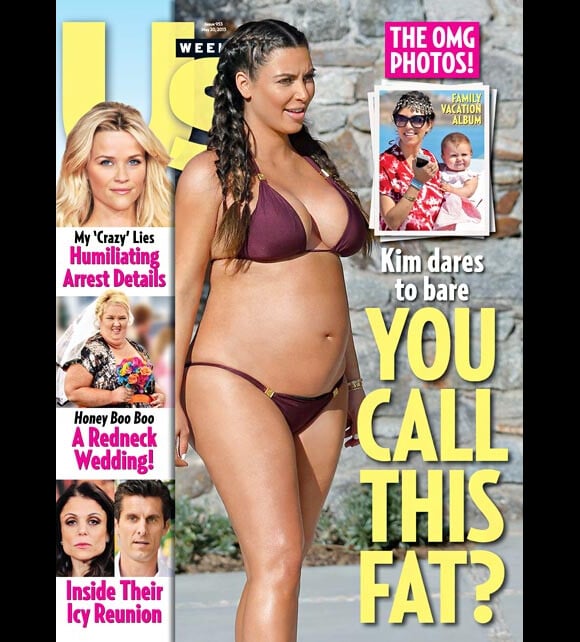 Kim Kardashian en couverture du magazine US Weekly dévoile son corps de femme enceinte en bikini