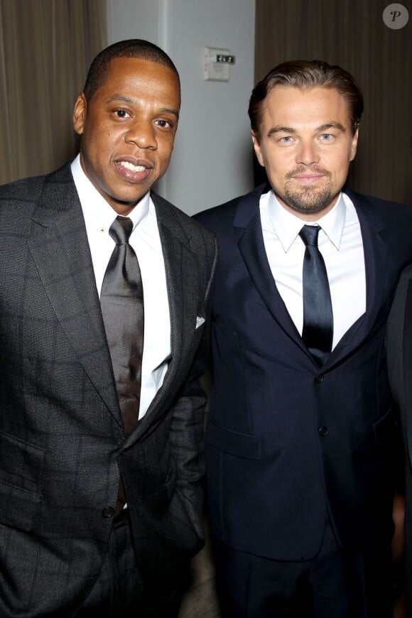 Jay-Z et Leonardo DiCaprio à l'avant-première de "Gatsby le Magnifique" à New York, le 1er mai 2013. 