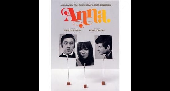 Affiche du téléfilm Anna, avec Anna Karina, Serge Gainsbourg et Jean-Claude Brialy (1967)