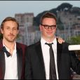 Ryan Gosling et Nicolas Winding Refn avec le prix de la mise en scène à Cannes 2011.