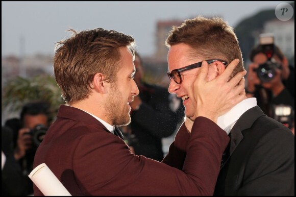 Ryan Gosling et Nicolas Winding Refn heureux à Cannes 2011.