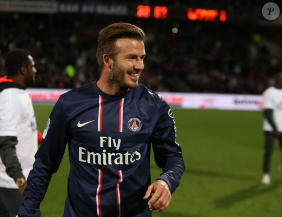 David Beckham au stade Gerland à Lyon le 12 mai 2013