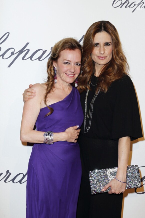 La soirée des Trophées Chopard lors du Festival de Cannes le 17 mai 2013 : Caroline Scheufele et Livia Firth