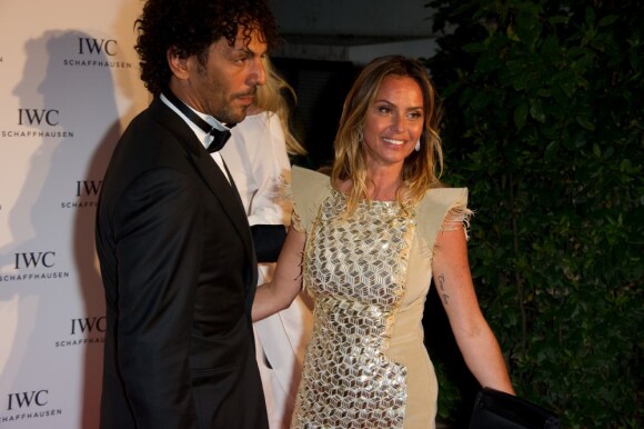 Tomer Sisley et Agathe de la Fontaine arrivent à la soirée IWC For the Love of Cinema à l'Hôtel Cap-Eden-Roc au Cap d'Antibes, le 19 Mai 2013.