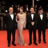 Wai Ka-Fai, Andy Lau, Sammi Cheng et Johnnie To lors de la présentation du film Blind Detective au Festival de Cannes le 19 mai 2013