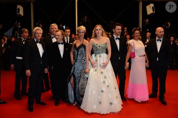 Le réalisateur Alex van Warmerdam, le producteur Marc van Warmerdam, Jan Bijvoet, Sara Hjort Ditlevsen et Hadewych Minis pour la présentation du film Borgman au Festival de Cannes le 19 mai 2013