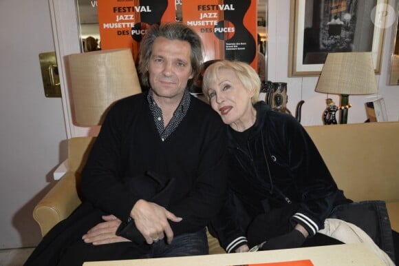 Yvan Le Bolloc' h et Nicole Croisille - Conference de presse pour le Festival Jazz Musette des Puces au restaurant " Ma Cocotte " a Paris le 17 mai 201317/05/2013 - Paris