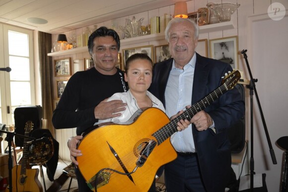Ninine Garcia et Marcel Campion lors de la conférence de presse pour le Festival Jazz Musette des Puces au restaurant "Ma Cocotte" à Paris, le 17 mai 2013.