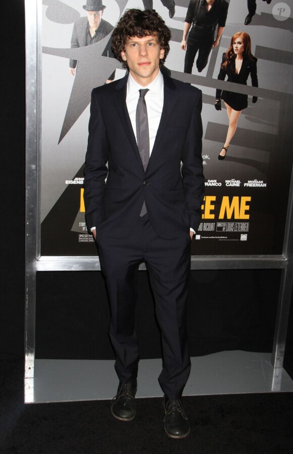 Jesse Eisenberg, lors de l'avant-première du film Insaisissables (Now You See Me) à New York le 21 mai 2013