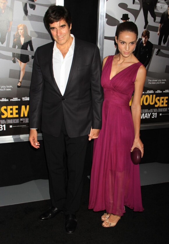 David Copperfield et Chloe Gosselin, lors de l'avant-première du film Insaisissables (Now You See Me) à New York le 21 mai 2013