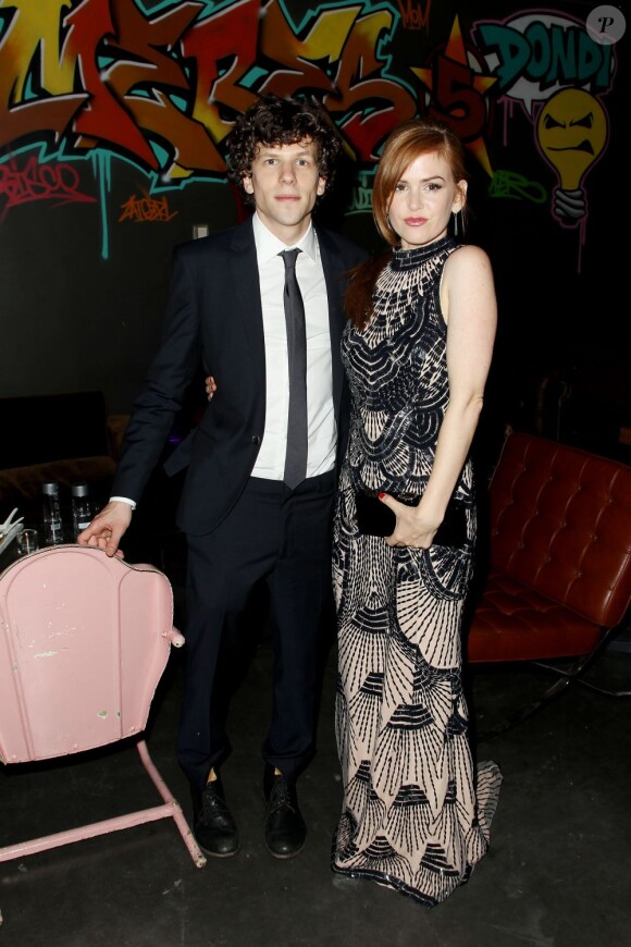 Jesse Eisenberg et Isla Fisher, lors de la soirée du film Insaisissables (Now You See Me) à New York le 21 mai 2013