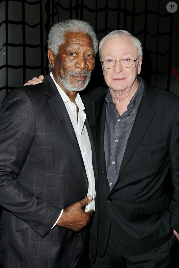 Morgan Freeman et Michael Caine, lors de la soirée du film Insaisissables (Now You See Me) à New York le 21 mai 2013