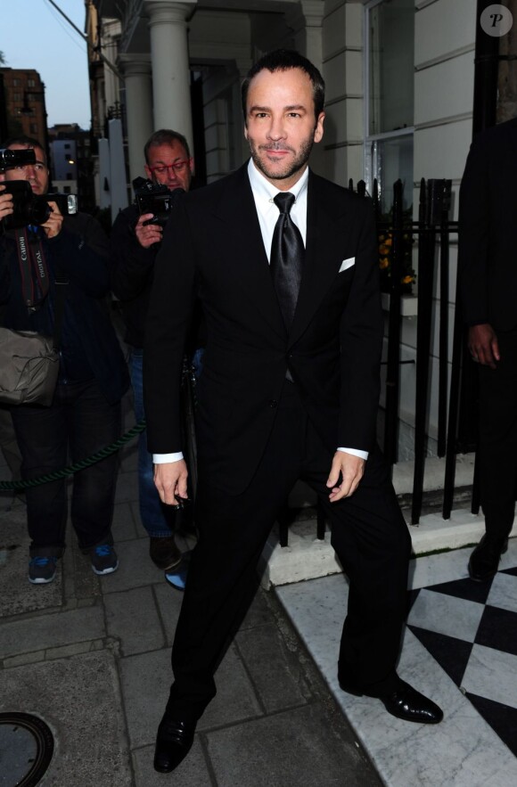 Designer Tom Ford arrive au club Marks à Londres pour la soirée de Gwyneth Paltrow. Le 21 mai 2013