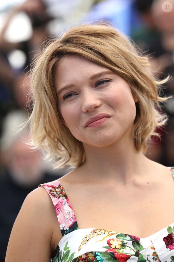 Léa Seydoux radieuse au photocall du film La vie d'Adéle lors du 66e Festival de Cannes le 23 mai 2013.