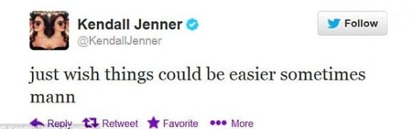 Le tweet de Kendall Jenner, publié le 21 mai 2013, a déclenché les moqueries du web.