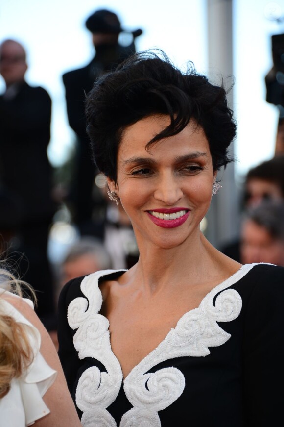 Farida Khelfa - Montée des marches du film "Nebraska" du réalisateur Alexander Payne, présenté en compétition, lors du 66e Festival de Cannes, le 23 mai 2013.