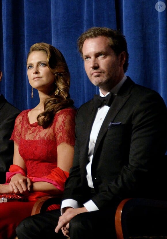 La princesse Madeleine de Suède et Chris O'Neill au dîner de gala de Wilmington (Caroline du Nord), le 11 mai 2013.