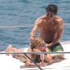 Exclusif - Le très séduisant Patrick Dempsey en famille sur un yacht aux Caraïbes le 17 mai 2013