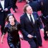Diane de Mac-Mahon et Guillaume Durand lors de la montée des marches du film La Vénus à la fourrure au Festival de Cannes le 25 mai 2013