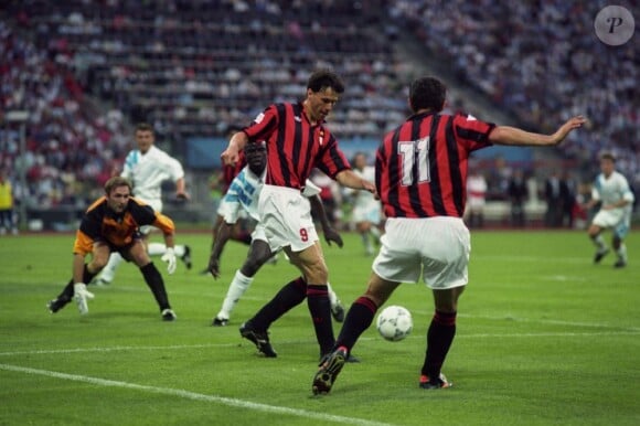 Finale de la Ligue des Champions le 26 mai 1993 à Munich entre l'OM et le Milan AC (1-0).