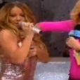 Mariah Carey a subi un petit incident vestimentaire lors de son concert donné pour l'émission Good Morning America en direct à New York, le 24 mai 2013.
