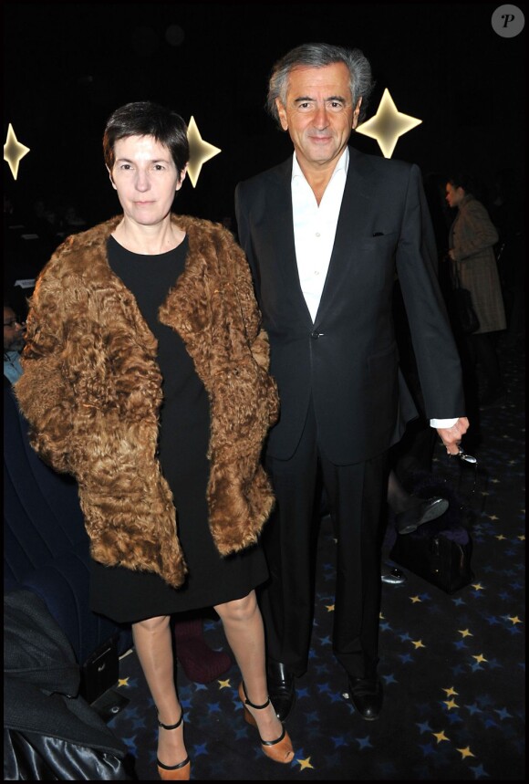 Christine Angot et Bernard-Henri Lévy à Paris, le 18 janvier 2012.