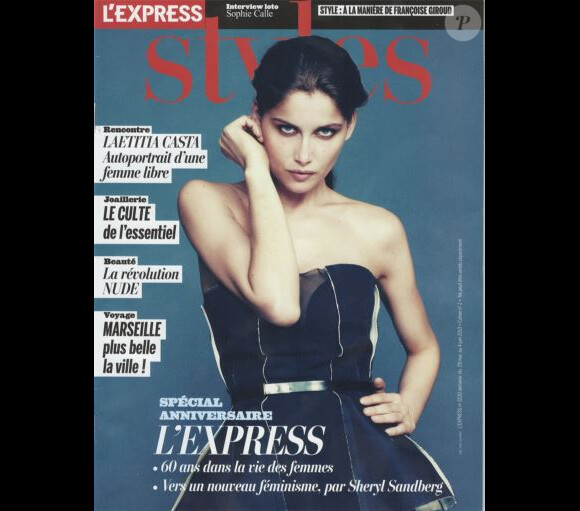 Laetitia Casta en couverture du magazine L'Express Styles n°3230.