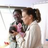 La princesse Stéphanie de Monaco en visite au centre hospitalier Princesse Grace le 28 mai 2013 à l'occasion de la Fête des mères.