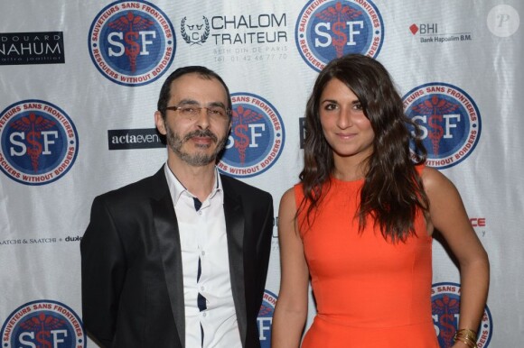 Géraldine Nakache et Arié Levy lors de la grande soirée annuelle de Sauveteurs Sans Frontières, organisée le 27 mai 2013, à la salle Wagram à Paris.