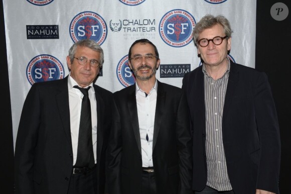Michel Boujenah et Arié Levy lors de la grande soirée annuelle de Sauveteurs Sans Frontières, organisée le 27 mai 2013, à la salle Wagram à Paris.